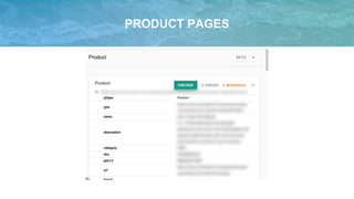 PRODUCT PAGES
 