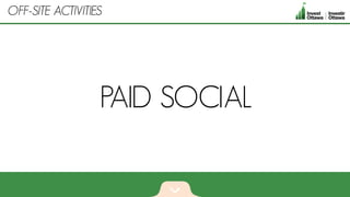 PAID SOCIAL
OFF-SITE ACTIVITIES
 