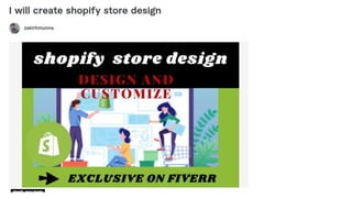 Shopify store design 
