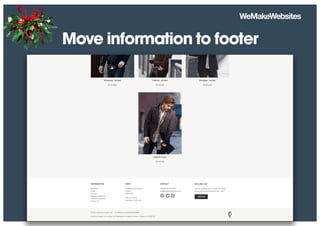 Move information to footer
 