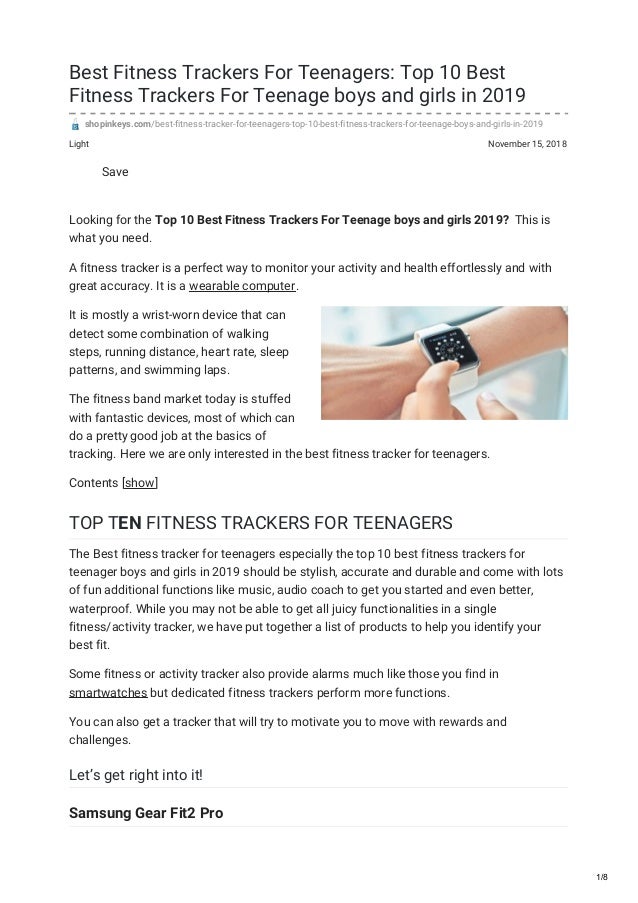 fitness tracker swimming 2018