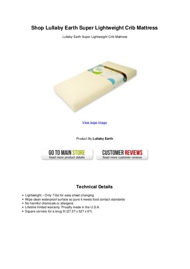 Shop Lullaby Earth Super Lightweight Crib Mattress