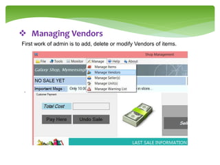 Shop management system | PPTX