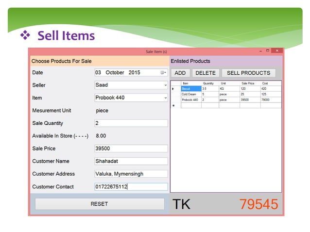 Shop management system | PPT