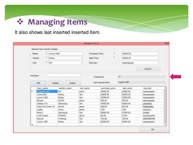 Shop management system