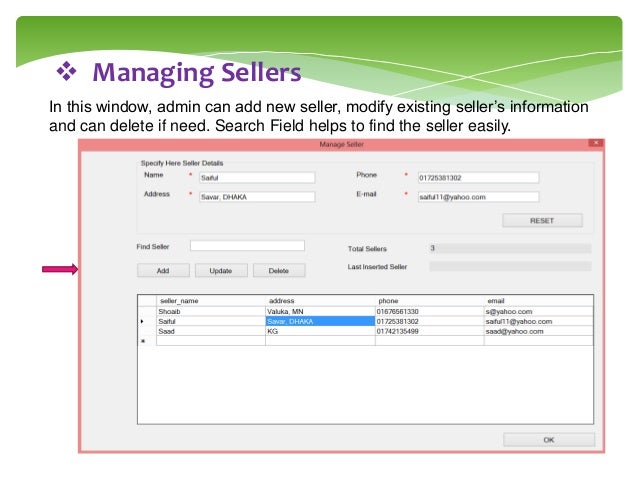 Shop management system