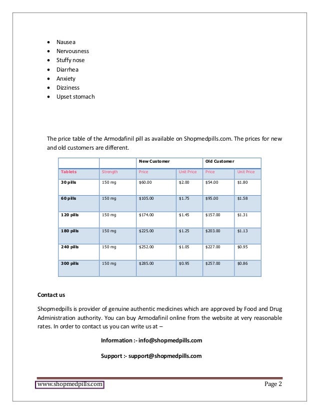 Armodafinil 250mg online