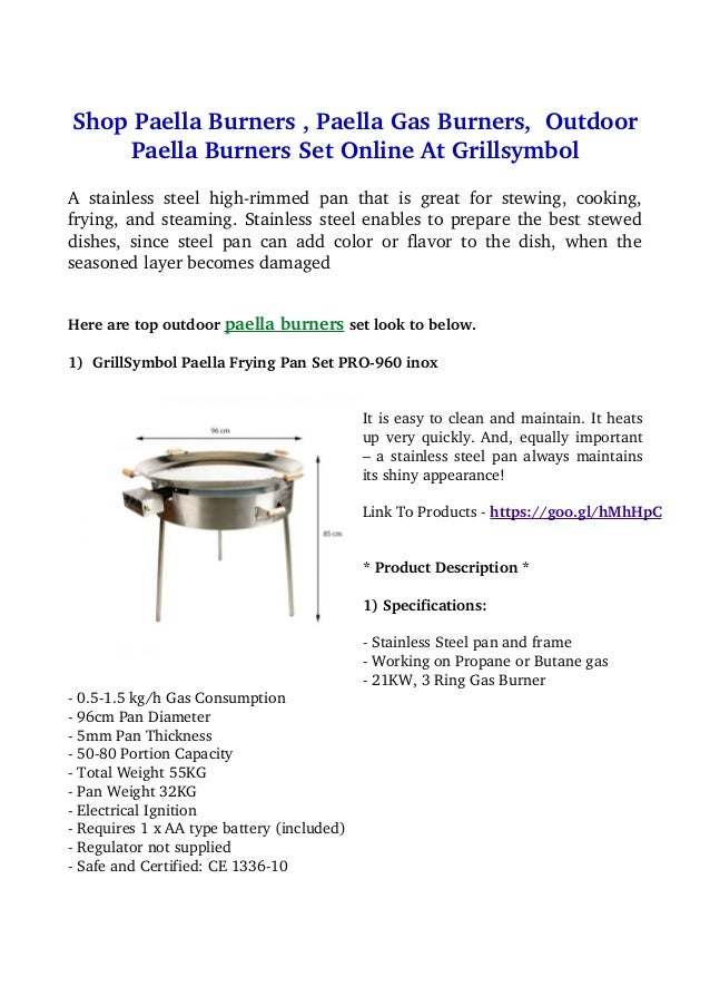 Shop paella burners , paella gas burners, outdoor paella burners set
