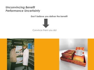 Unconvincing Benefit
Performance Uncertainty
Don’t believe you deliver the benefit

Convince them you do!

Presentation1

...