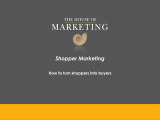 Shopper Marketing

How to turn shoppers into buyers
 