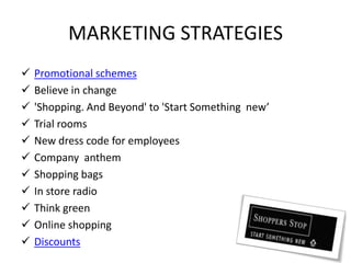 MARKETING STRATEGIESPromotional schemes