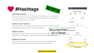 #Hashtags 30 OF 3?
Bij je berichten
én in Reels!
@KIRSTENJASSIES #KICKASSCONTENT
 
