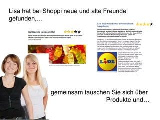Lisa hat bei Shoppi neue und alte Freunde gefunden,… gemeinsam tauschen Sie sich über  Produkte, Rezepte und… **** * Kellogg's Corn Flakes Petra  **** *:  Ein neuer Morgen und ein neuer Start in den Tag beginnt. Bei den meisten mit leerem Magen und einem schnell hineingeschütteten Kaffe oder auch der Guten Morgen Zigarette, die man sogar eventuell auf dem Klo raucht. Bei mir ist das natürlich vollkommen anders. Denn als Nichtraucherin und Antikaffegenießerin .. Etliche Bewerter loben  absolut lecker ,  sehr knusprig ,  sättigt ,  sehr gesund ,  viele Vitamine Einige Besucher  fanden nicht so gut  schnell aufgeweicht ,  zu viel Zucker ,  Willi  **** * : Als Kind , z.B. so ab dem Alter von 9 Jahren war ich ziemlich regelmäßig bei Verwandten in Großbritannien zu Besuch, wo ich dann jeweils mit der Familie normal verpflegt wurde, so wie meine gleich alten Vetter auch von ihren Müttern „abgefüttert“ (fed) wurden. Da gehörte einerseits das typische English Breakfast zu der Routine, da liebte ich besonders die kleinen Schweinswürstchen und die gebratenen Speckscheiben, alternativ gab es aber ... … . Hitliste  Das beliebteste Müsli Platz 2 