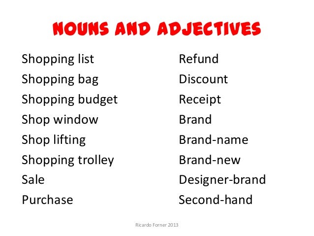 Shopping Vocabulary