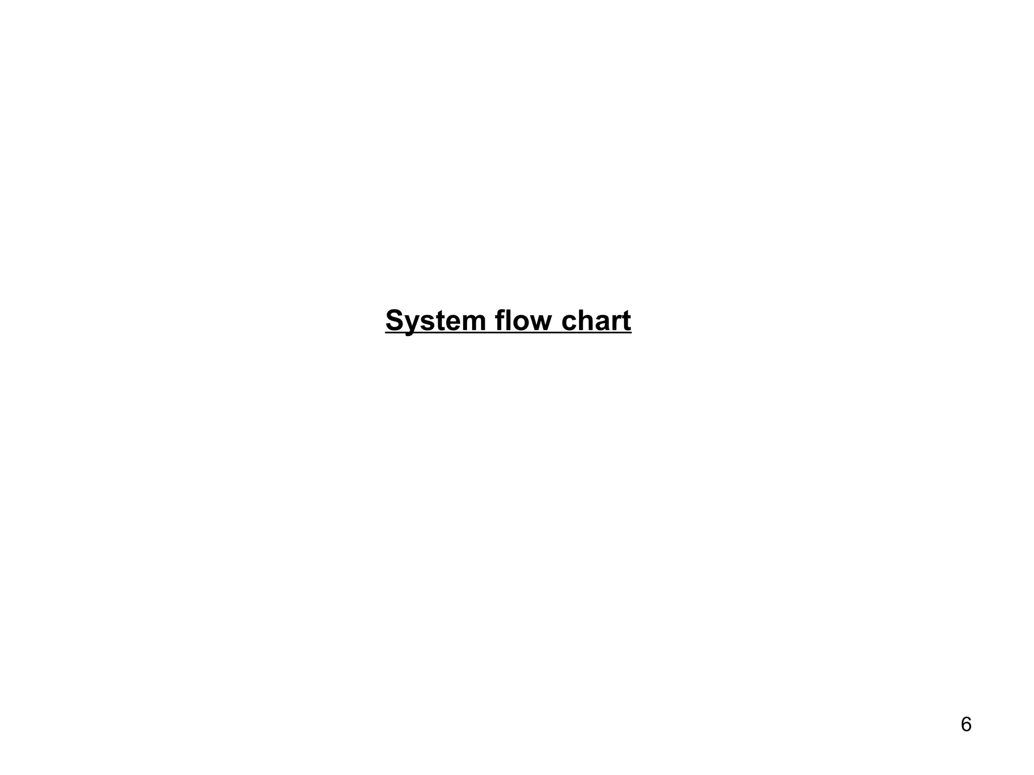 System flow chart




                    6
 
