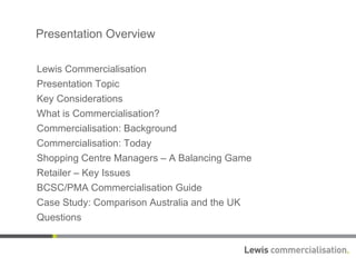 Shopping Centre Confernce Presentation Final | PPT