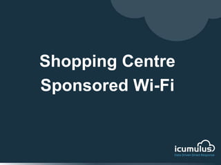 Shopping Centre
Sponsored Wi-Fi
 