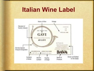 Italian Wine Label