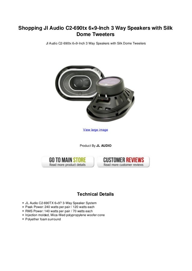Shopping jl audio c2 690tx 6x9inch 3 way speakers with