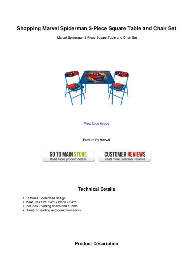 spiderman table and chairs