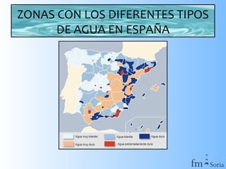 ZONAS CON LOS DIFERENTES TIPOS
DE AGUA EN ESPAÑA

 