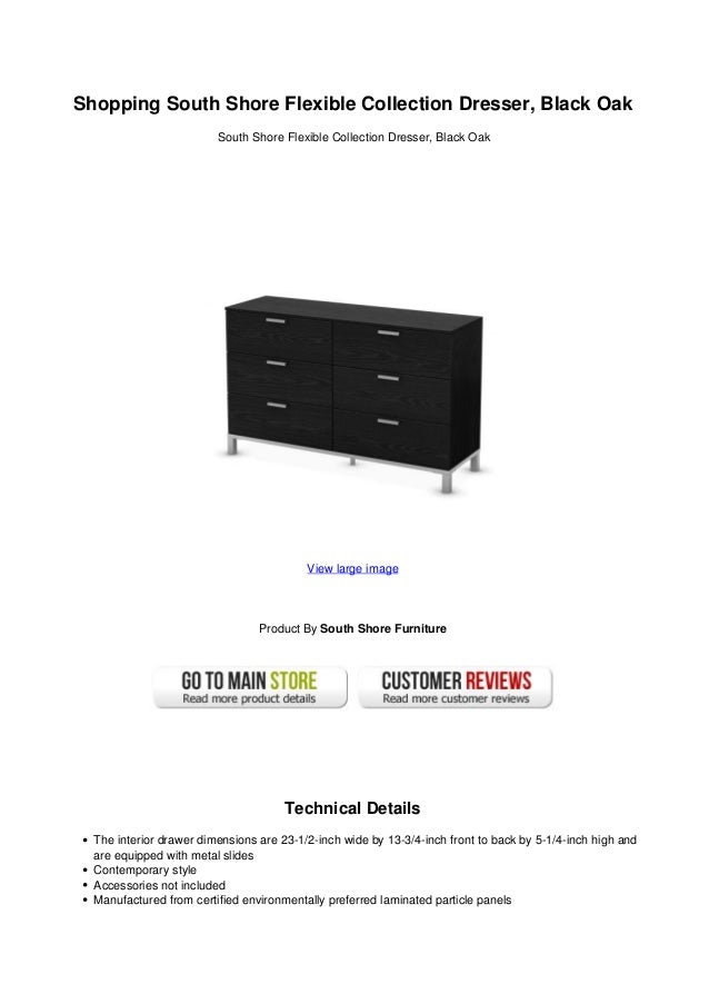 Shopping South Shore Flexible Collection Dresser Black Oak