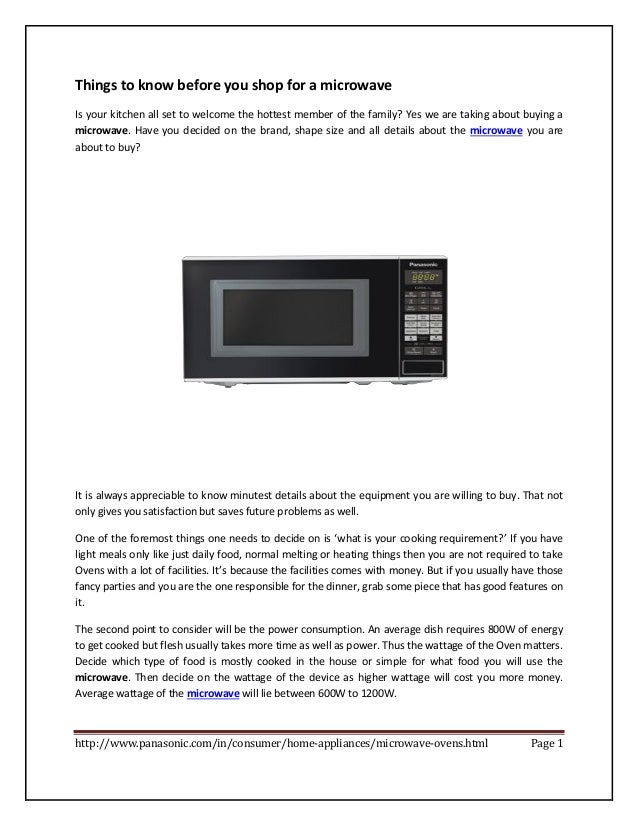 Microwave Oven PDF