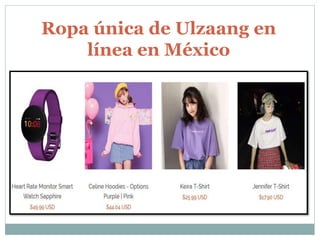 Ropa única de Ulzaang en
línea en México
 