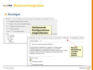 Backend-Integration

  Sonstiges




17.03.2013
 