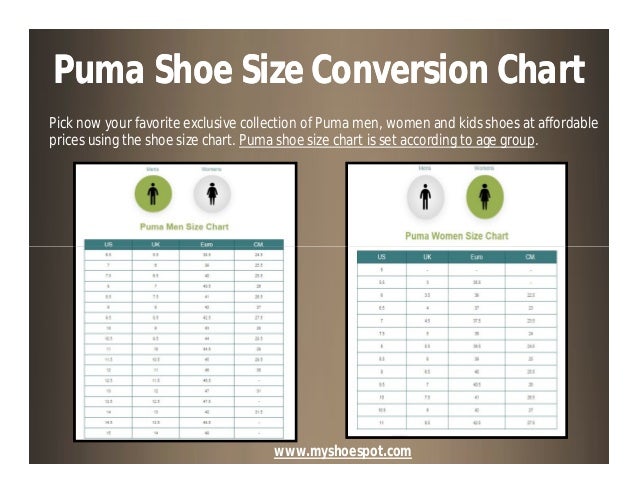 puma shoe size