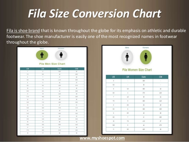 shoe size conversion chart