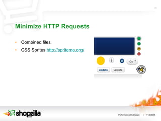 Minimize HTTP Requests Combined files CSS Sprites  http://spriteme.org/   