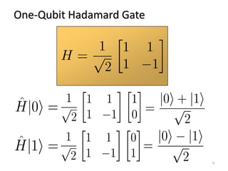 One-Qubit Hadamard Gate

9

 