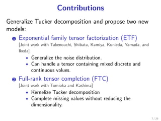 Generalization of Tensor Factorization and Applications | PDF