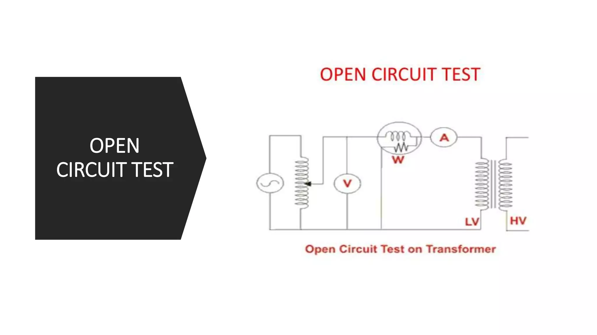 Open Circuit And Short Test On Transformer PPT 