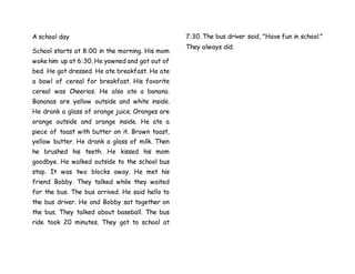Short story - Past tense | DOCX