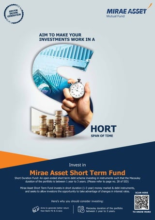 Short Term Funds: Mirae Asset Short Term Fund Meaning & Features Explained | Mirae Asset