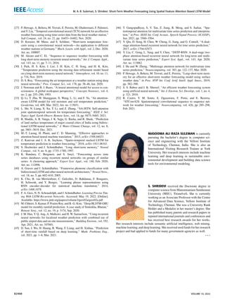 Short Term Weather Forecasting Using Spatial Feature Attention Based