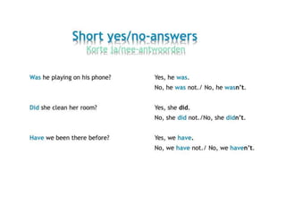 Short yes-no-anwers