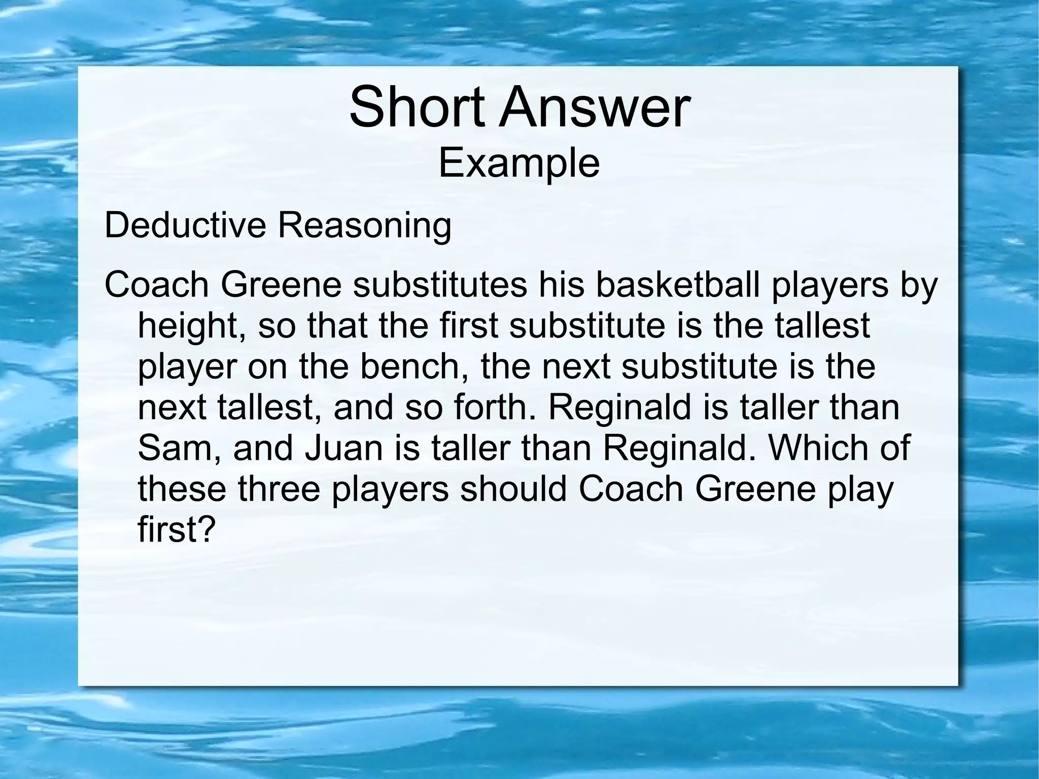 Avoids cueing by requiring students to supply an answer, rather than selecting or guessing from options supplied.  