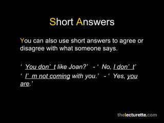 Small Answer Short Answers | PPT