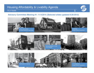 Housing Affordability & Livability Agenda
City of Seattle
Advisory Committee Meeting #1: 11/4/2014 (Selected slides updated 6/26/2015)
1
 