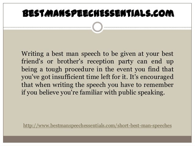 how to write a best man speech for friend