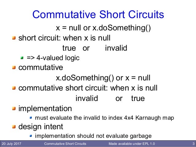 Commutative Short Circuit Operators