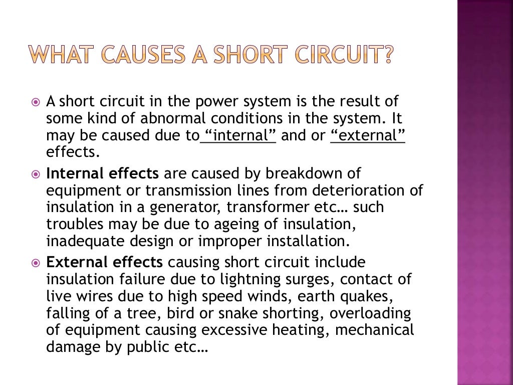 Short circuit test in brief