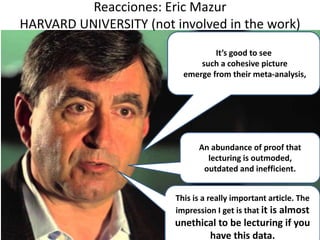 Reacciones: Eric Mazur
HARVARD UNIVERSITY (not involved in the work)
58
It’s good to see
such a cohesive picture
emerge fr...