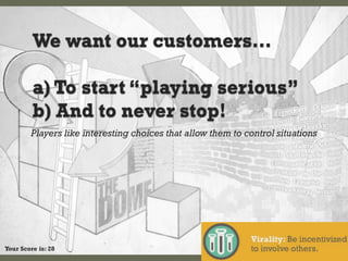 Players like interesting choices that allow them to control situations




Your Score is: 28
 