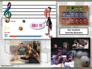 Our students
                   learn by discovery




Your Score is: 9
 