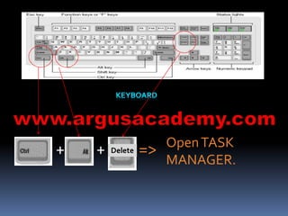 Open TASK 
MANAGER. 
+ + Delete => 
 