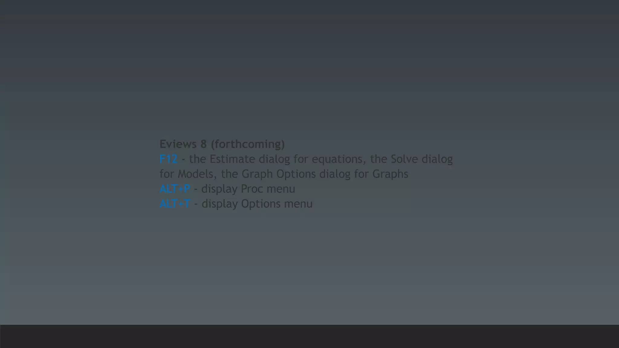 short-cut-keys-eviews-ppt